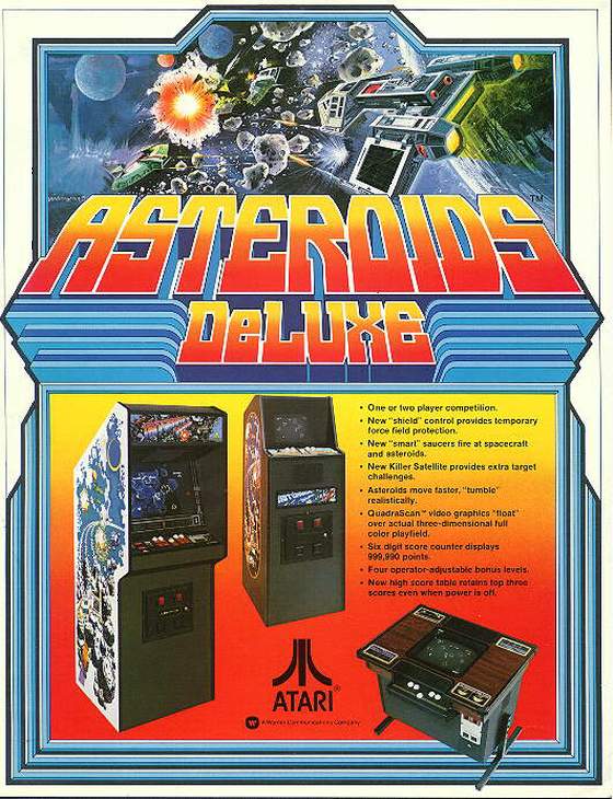 Asteroids Deluxe Flyer: 1 Front